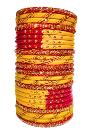 LAC BANGLES SET FOR WOMEN (PACK OF 24). Multicolour. lah or lahathi for women. SHADI JODA