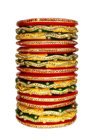 LAC BANGLES SET FOR WOMEN (PACK OF 16).  red colour. lah or lahathi for women. SHADI JODA