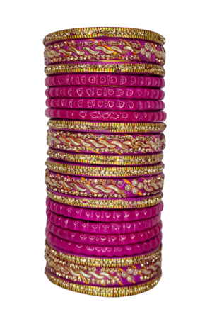 LAC BANGLES SET FOR WOMEN (PACK OF 20).  PINK  colour. lah or lahathi for women. SHADI JODA