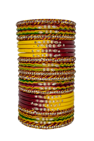 LAC BANGLES SET FOR WOMEN (PACK OF 24). MAROON colour. lah or lahathi for women. SHADI JODA